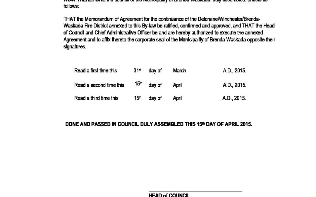 By-Law-15-2015-Fire-District-By-law