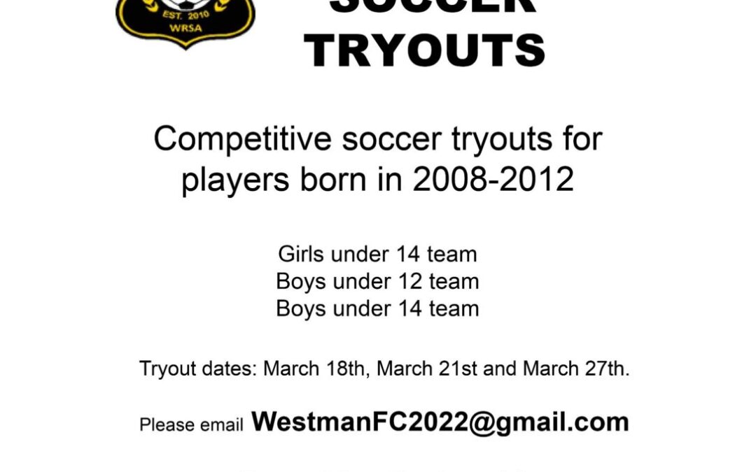 Westman FC Youth Soccer Try Outs